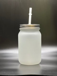 14oz. Sublimation Glass Jar No Handle (Frosted)